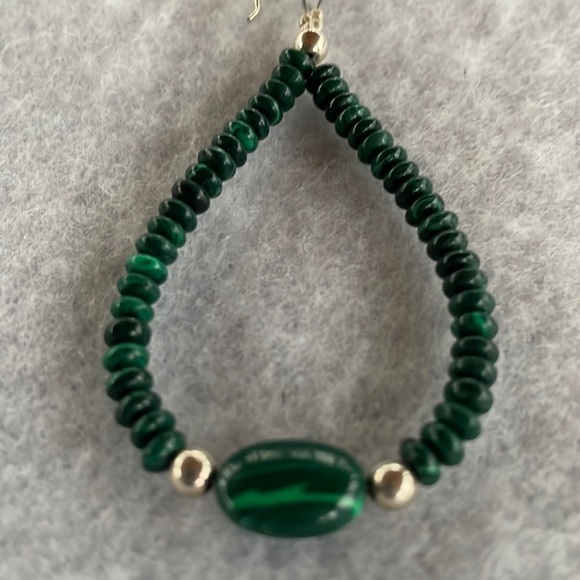 Green Malachite Earrings - Picture 2 of 3